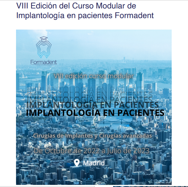 curso-octava edición del curso modular de implantologia en pacientes